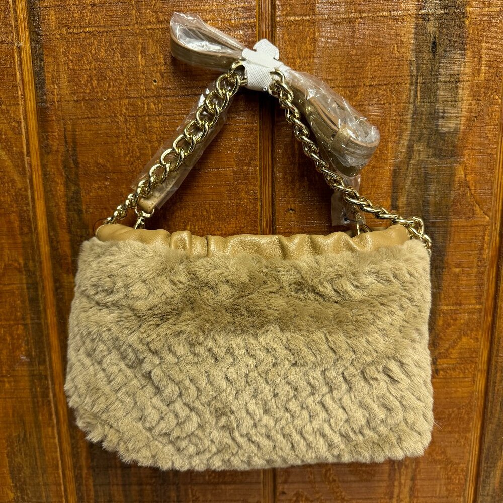I.N.C. INTERNATIONAL CONCEPTS Rennata Faux Fur Clutch Crossbody